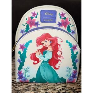 Loungefly Disney Little Mermaid Ariel Sea Flowers Mini Backpack NEW With Tags